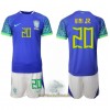 Officiële Voetbalshirt + Korte Broek Brazilië Vini JR 20 Uit WK 2022 - Kids